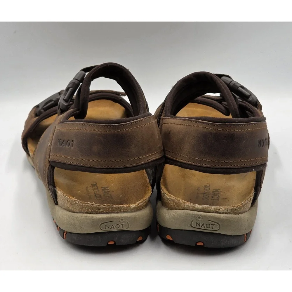 Naot Lappland Brown Slingback Strap Comfort Shoe Gorpcore Sandals Men 13 Israel